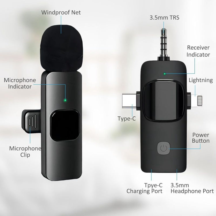 Wireless Lavalier Microphones for iPhone / Android Reluova