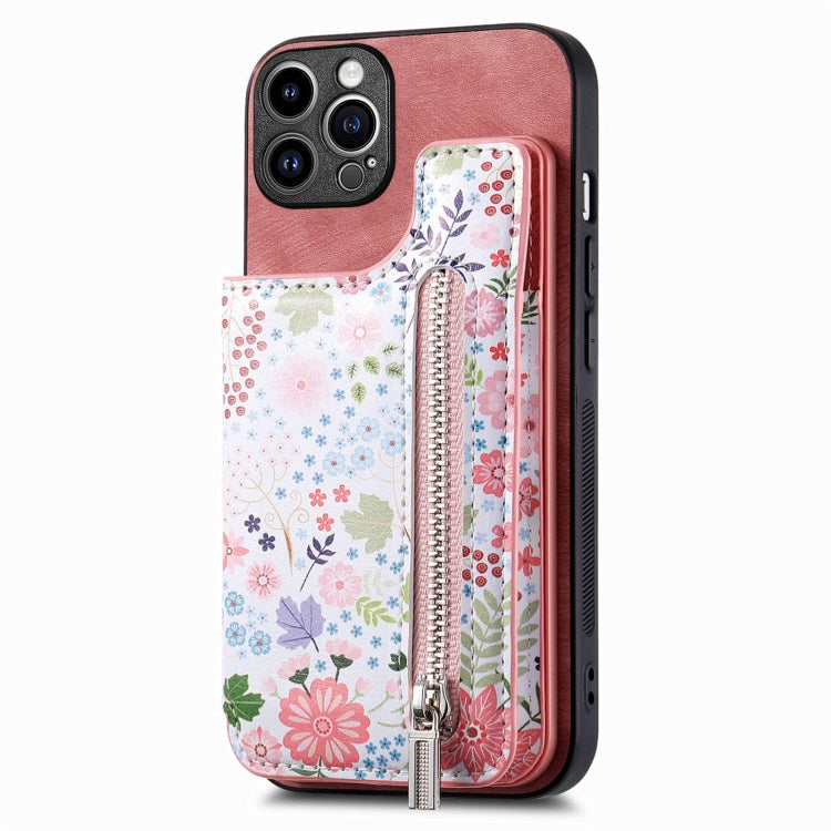 Retro Painted Zipper Wallet Back Phone Case, Series 2