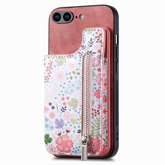 Retro Painted Zipper Wallet Back Phone Case, Series 4