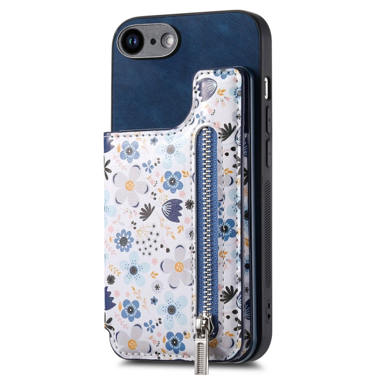 Retro Painted Zipper Wallet Back Phone Case, Series 2