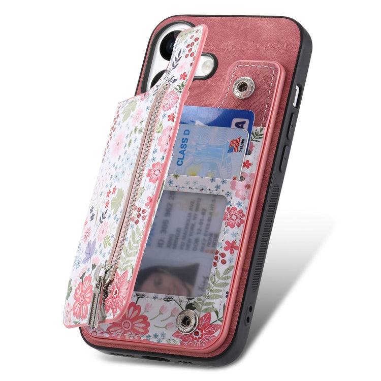 Retro Painted Zipper Wallet Back Phone Case, Series 3