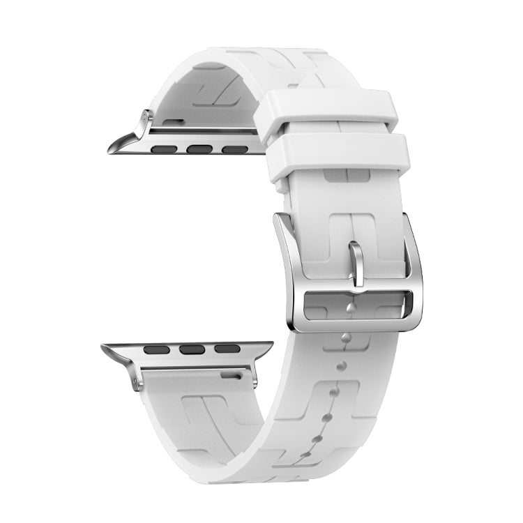 H Texture Soft Silicone Buckle Watch Band, Series 7