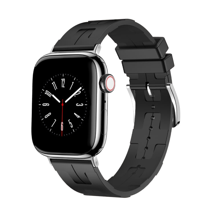 H Texture Soft Silicone Buckle Watch Band, Series 3