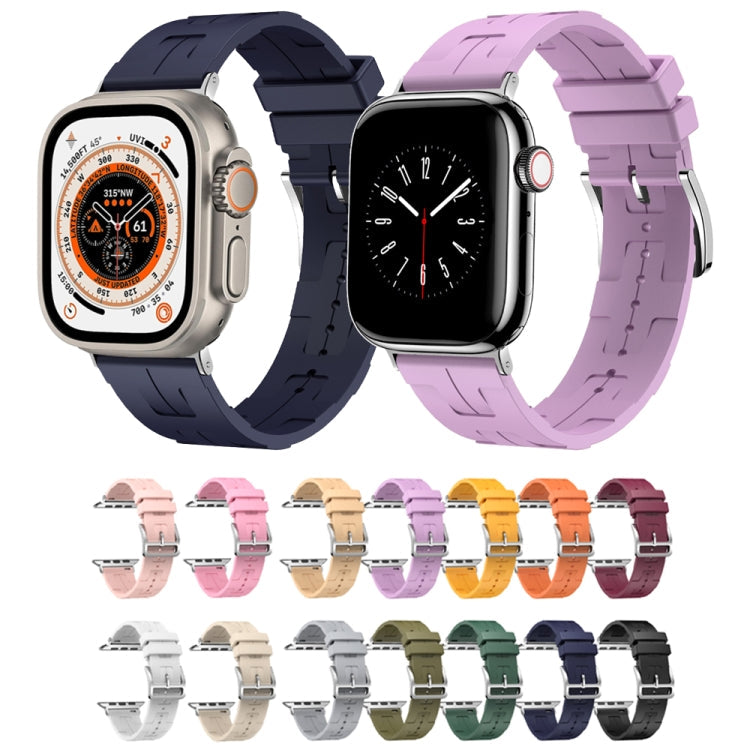 H Texture Soft Silicone Buckle Watch Band, Series 1