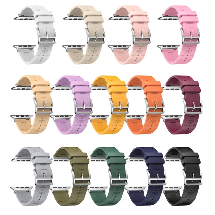 H Texture Soft Silicone Buckle Watch Band, Series 1