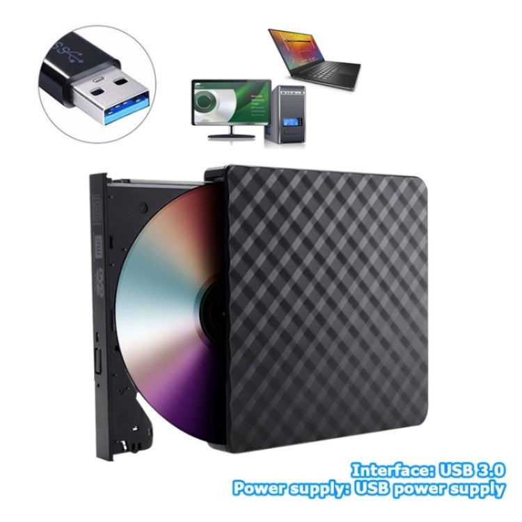 633 Rhombus Pattern USB3.0 Computer Laptop External Optical Drive Burner DVD Write My Store