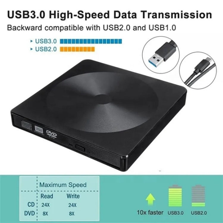 YJ895 High Speed DVD Burner Type-C Computer Laptop External Optical Drive Burner