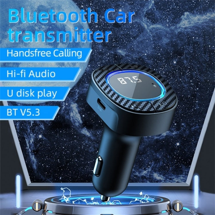 C42 Type-C + USB Car Charger Adapter Bluetooth Hands-free Call MP3 Music Player FM Transmitter ÎҵÄÉ̵ê