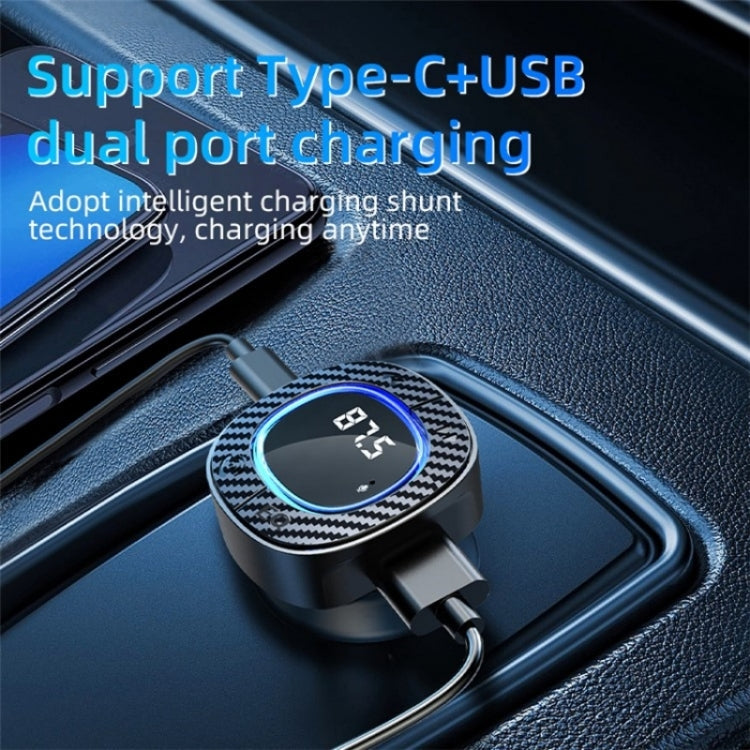 C42 Type-C + USB Car Charger Adapter Bluetooth Hands-free Call MP3 Music Player FM Transmitter ÎҵÄÉ̵ê