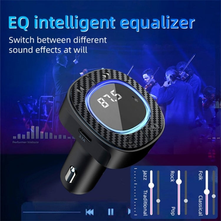 C42 Type-C + USB Car Charger Adapter Bluetooth Hands-free Call MP3 Music Player FM Transmitter ÎҵÄÉ̵ê