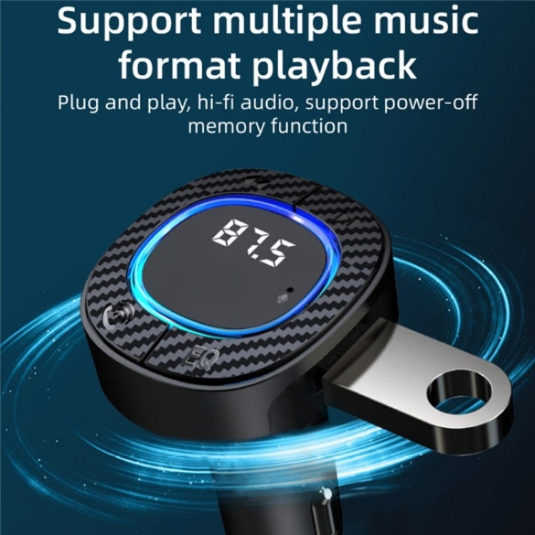 C42 Type-C + USB Car Charger Adapter Bluetooth Hands-free Call MP3 Music Player FM Transmitter ÎҵÄÉ̵ê