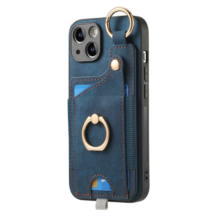 Retro Skin-feel Ring Card Bag Phone Case with Hang Loop, Series 1