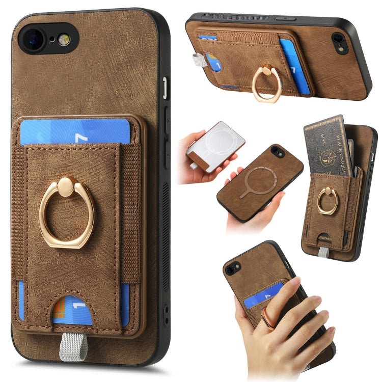 Retro Splitable Magnetic Card Bag Leather Phone Case, Series 6