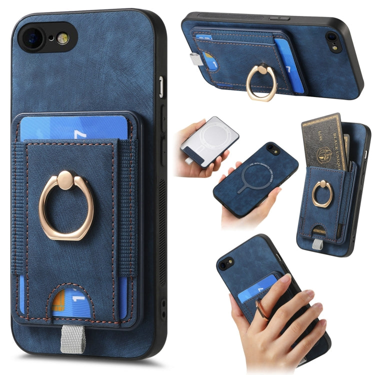 Retro Splitable Magnetic Card Bag Leather Phone Case, Series 4