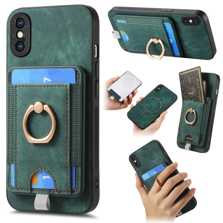 Retro Splitable Magnetic Card Bag Leather Phone Case, Series 2