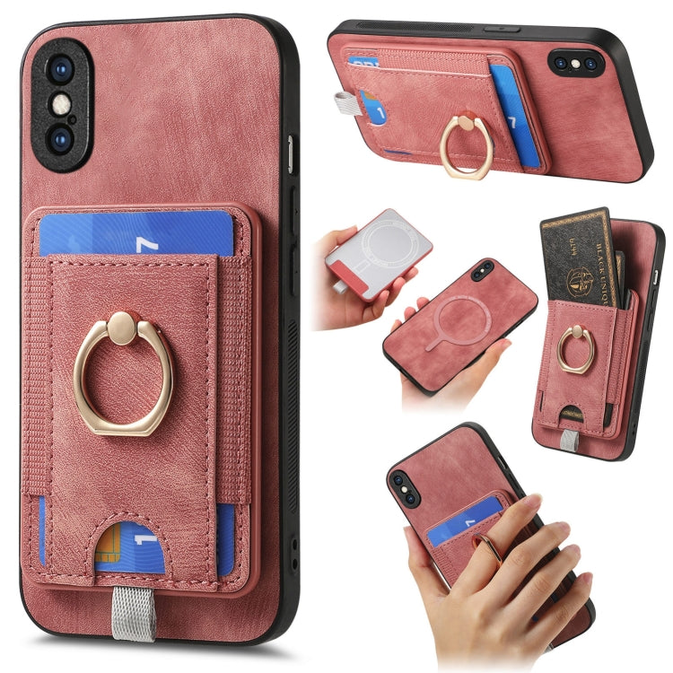 Retro Splitable Magnetic Card Bag Leather Phone Case, Series 4