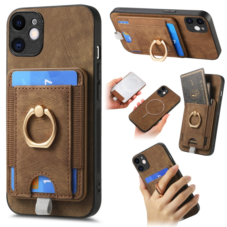 Retro Splitable Magnetic Card Bag Leather Phone Case, Series 1