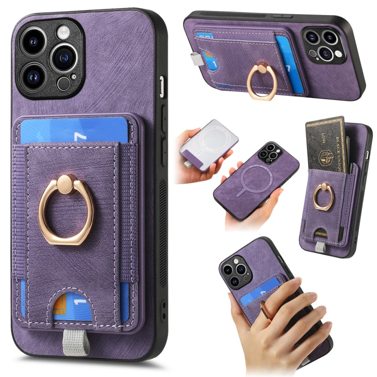 Retro Splitable Magnetic Card Bag Leather Phone Case, Series 2