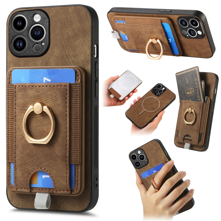 Retro Splitable Magnetic Card Bag Leather Phone Case, Series 3