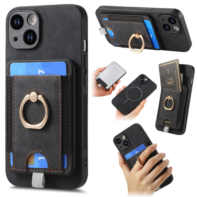 Retro Splitable Magnetic Card Bag Leather Phone Case, Series 2