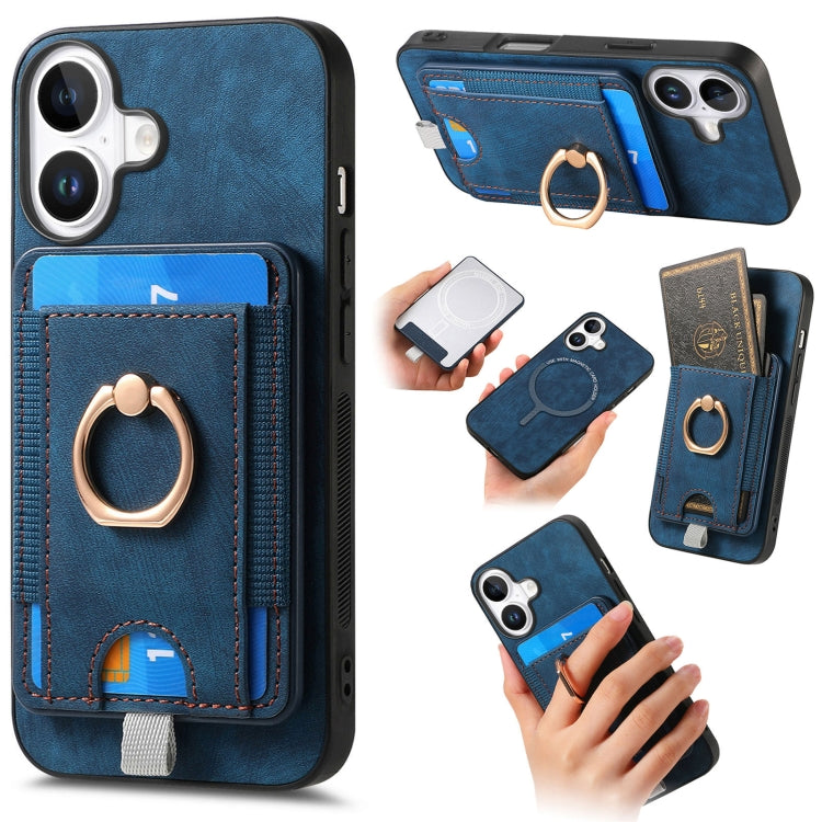 Retro Splitable Magnetic Card Bag Leather Phone Case, Series 3