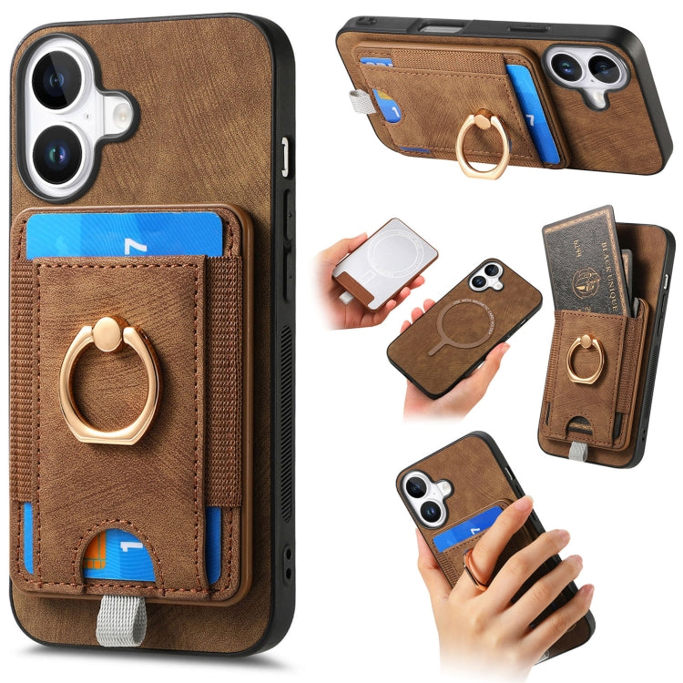 Retro Splitable Magnetic Card Bag Leather Phone Case, Series 3