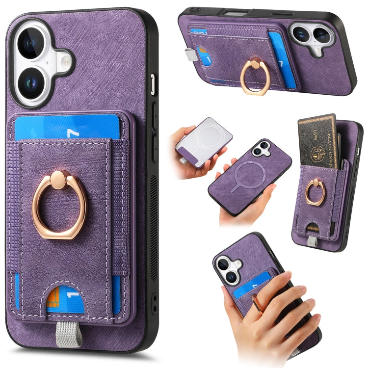 Retro Splitable Magnetic Card Bag Leather Phone Case, Series 3