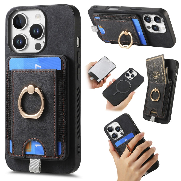 Retro Splitable Magnetic Card Bag Leather Phone Case, Series 3