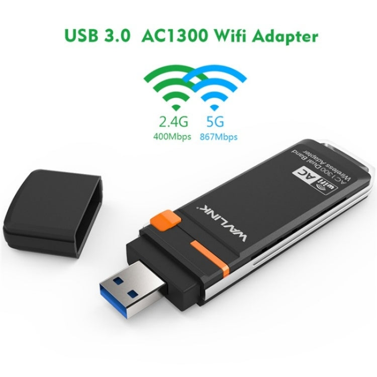 WAVLINK WN688A3D Dual Band Wireless Network Adapter AC1300 Portable USB 3.0 WiFi Dongle My Store