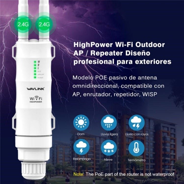 WAVLINK WN570HN2 With PoE Powered WAN/ AP / Repeater Mode 300Mbps Outdoor Router