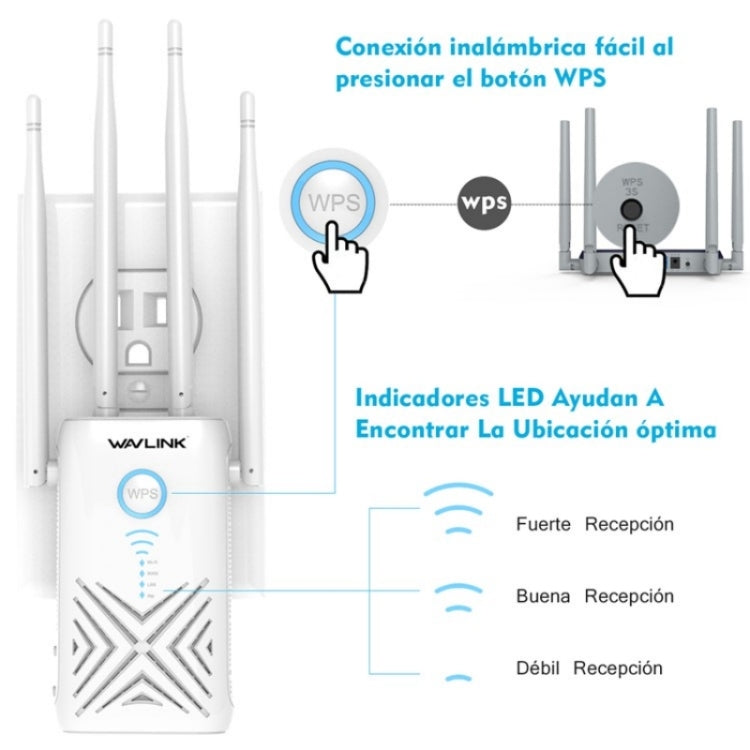 WAVLINK WN579X3 With 5dBi Antennas AC1200 Wireless Router 2.4G / 5G Dual Band WiFi Repeater