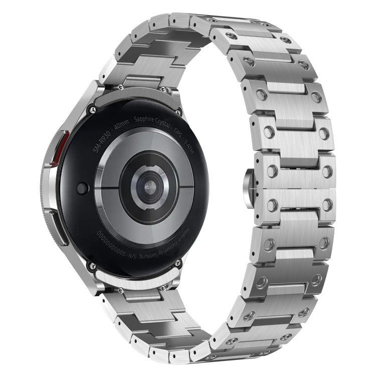 Dual Circle Curved Connection Stainless Steel Watch Band