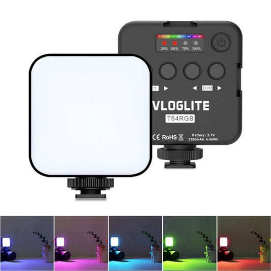 VLOGLITE T64RGB Mini Pocket Beauty Light Portable RGB Fill Light Cell Phone Camera Video Fill Light My Store