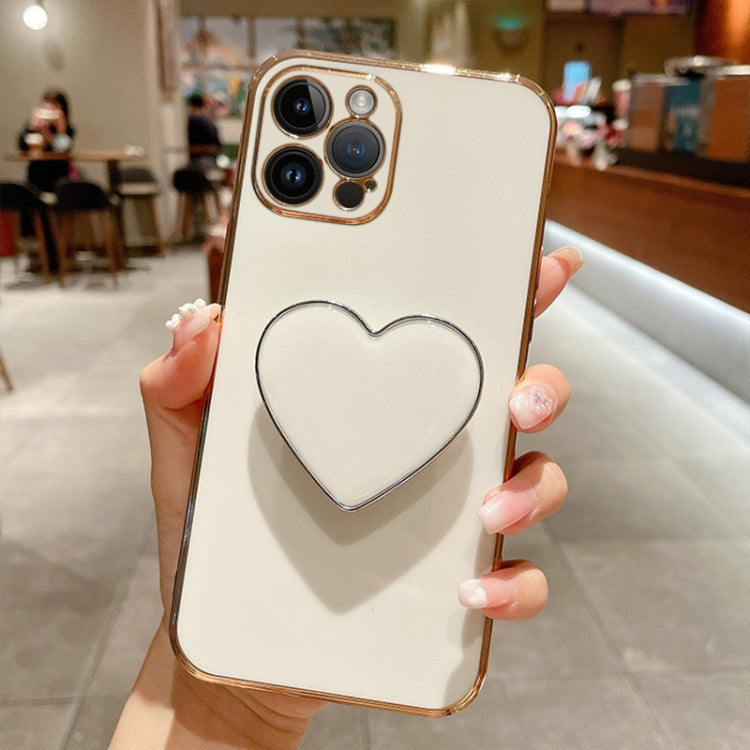 Electroplating Love Heart Holder TPU Phone Case, Series 2