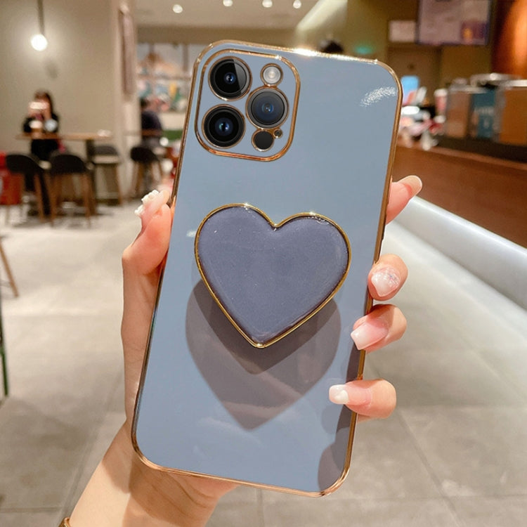 Electroplating Love Heart Holder TPU Phone Case, Series 5