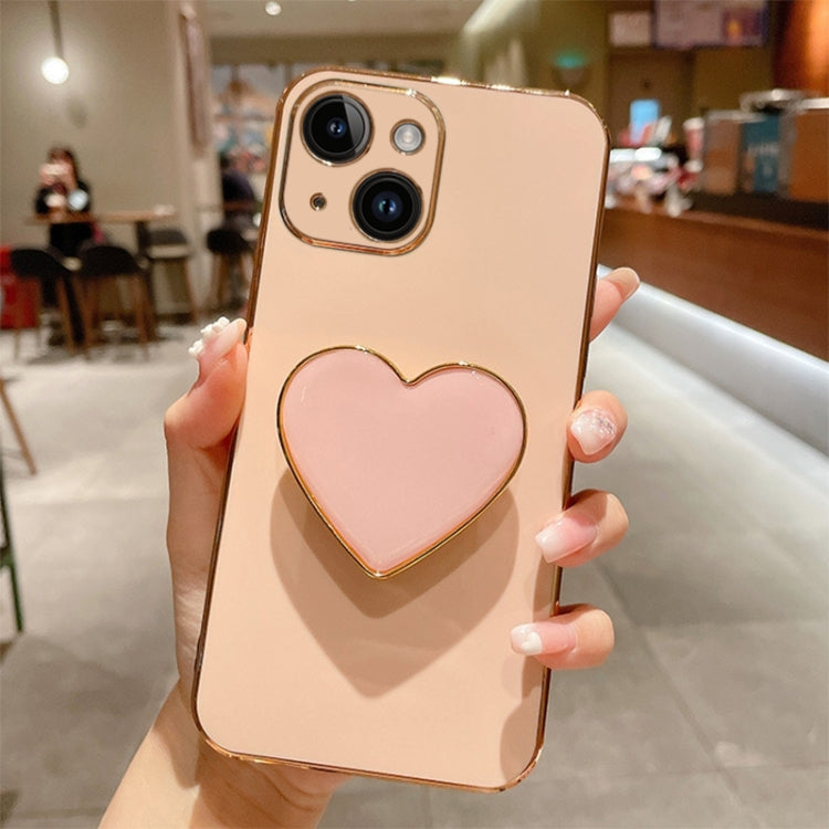 Electroplating Love Heart Holder TPU Phone Case, Series 4