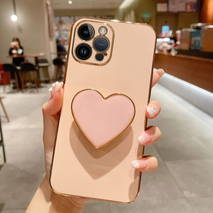 Electroplating Love Heart Holder TPU Phone Case, Series 4