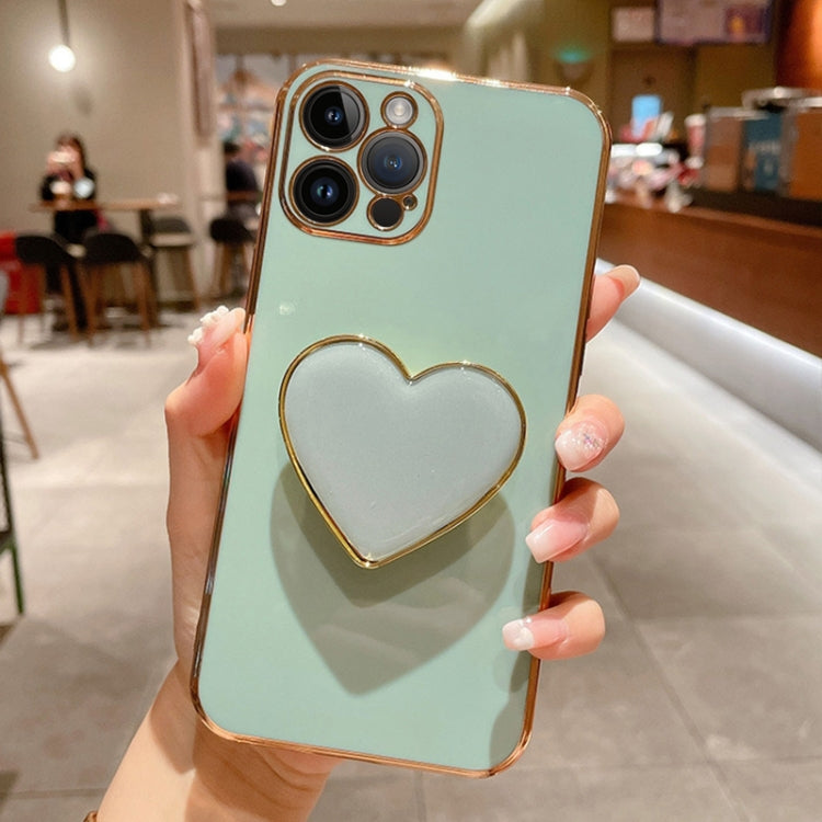 Electroplating Love Heart Holder TPU Phone Case, Series 3