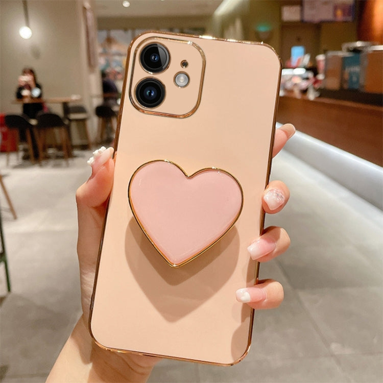 Electroplating Love Heart Holder TPU Phone Case, Series 6