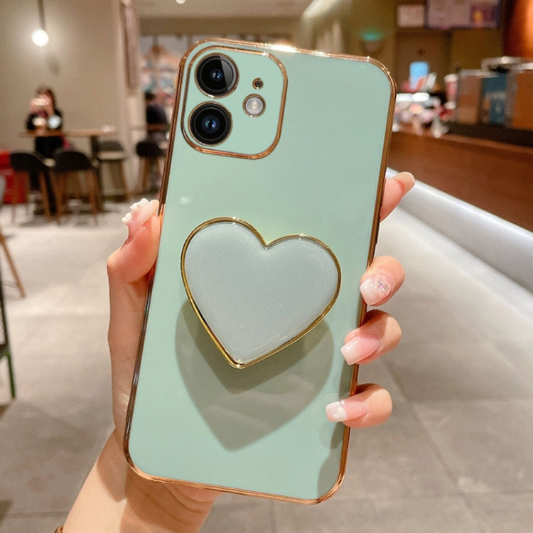 Electroplating Love Heart Holder TPU Phone Case, Series 6