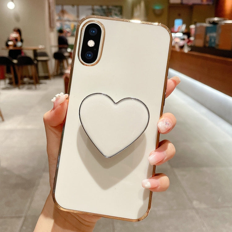 Electroplating Love Heart Holder TPU Phone Case, Series 4