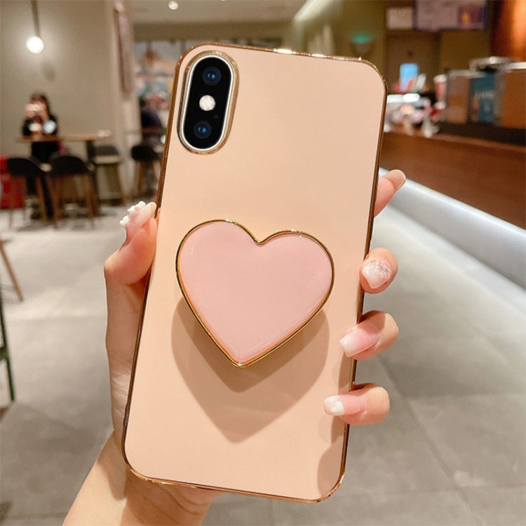 Electroplating Love Heart Holder TPU Phone Case, Series 3