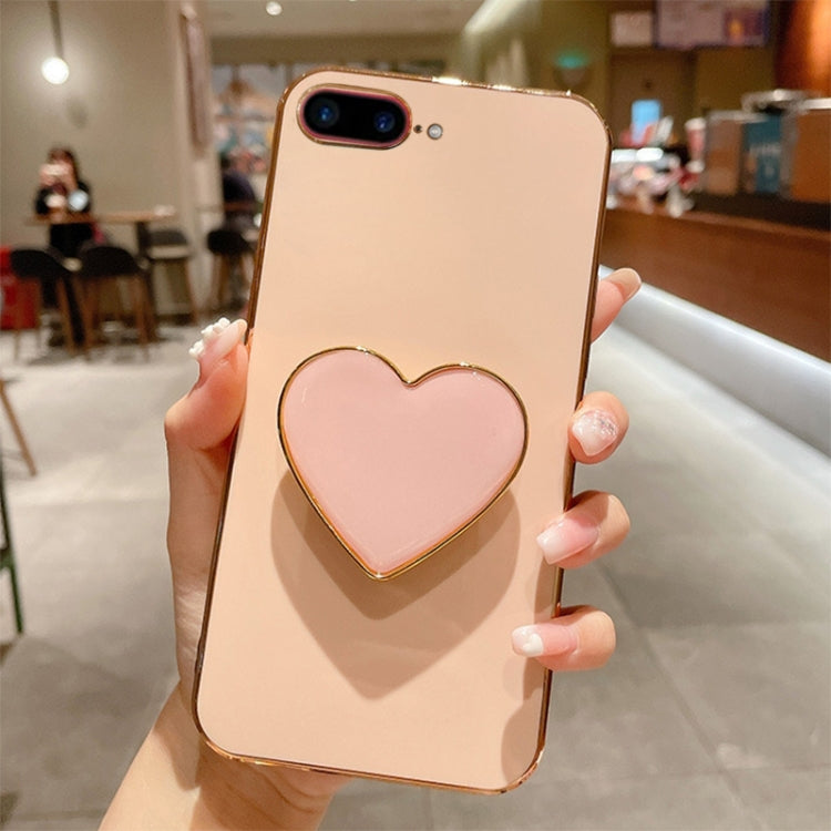 Electroplating Love Heart Holder TPU Phone Case, Series 5