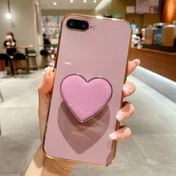 Electroplating Love Heart Holder TPU Phone Case, Series 5