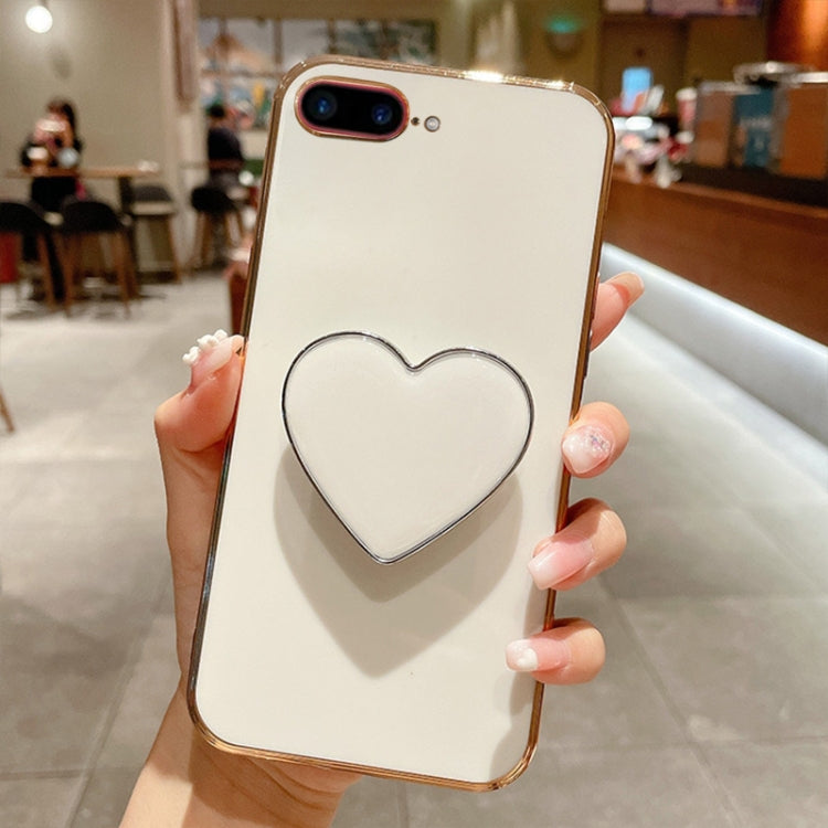 Electroplating Love Heart Holder TPU Phone Case, Series 5