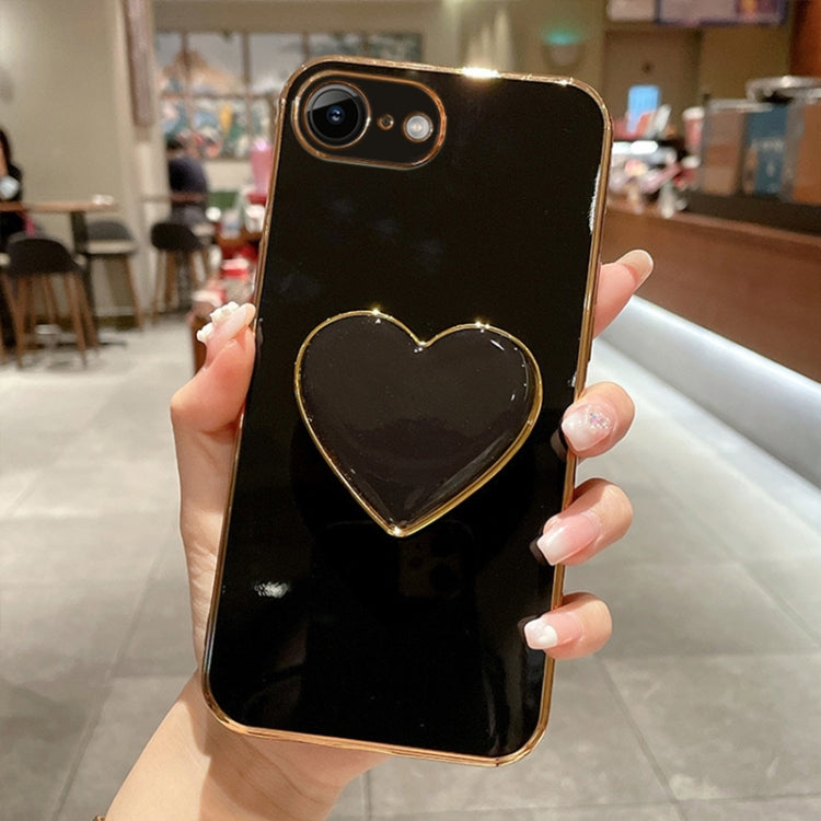 Electroplating Love Heart Holder TPU Phone Case, Series 2