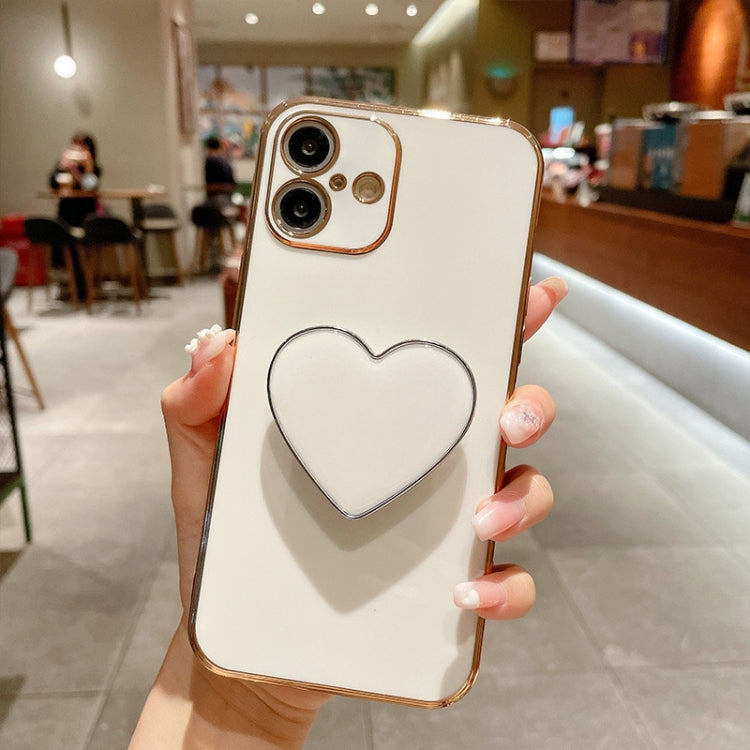 Electroplating Love Heart Holder TPU Phone Case, Series 4