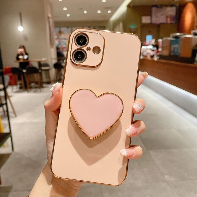 Electroplating Love Heart Holder TPU Phone Case, Series 1