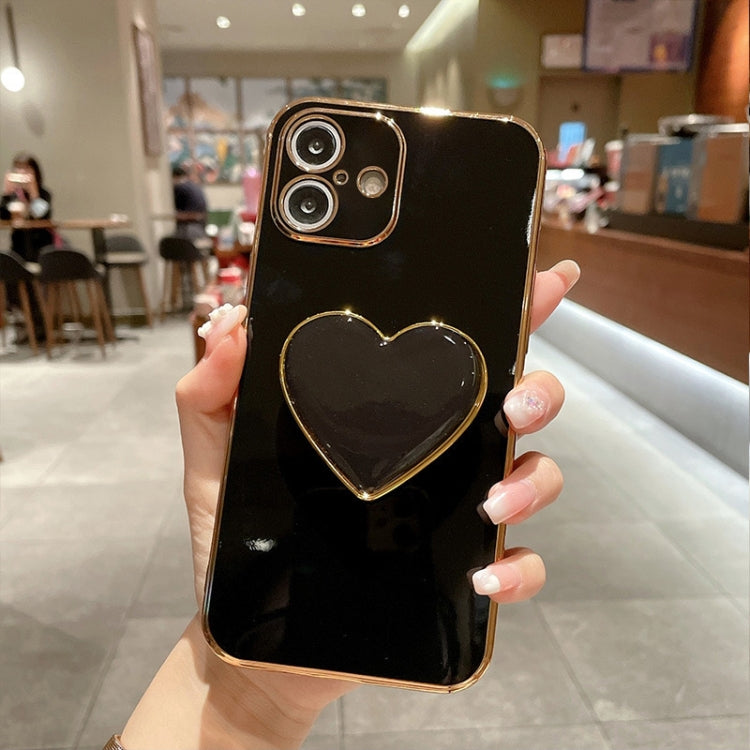 Electroplating Love Heart Holder TPU Phone Case, Series 1