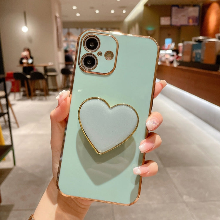 Electroplating Love Heart Holder TPU Phone Case, Series 1